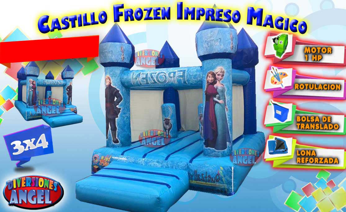 Venta de Brincolines, Castillo Frozen Impreso Magico
